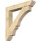 Ekena Millwork Balboa Slat Rough Sawn Bracket w/ Offset Brace, Douglas Fir, 8"W x 46"D x 46"H BKT0806X46X46BOA06RDF - alternate 1